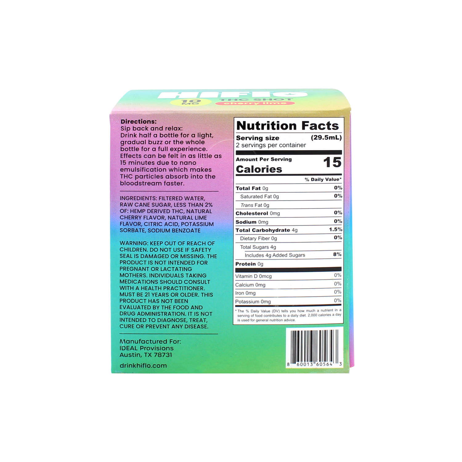 HiFlo Cherry Lime 10mg THC Shot (12-PK)